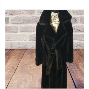 Vintage 1960s Wrap Faux Fur Coat - SAKS France